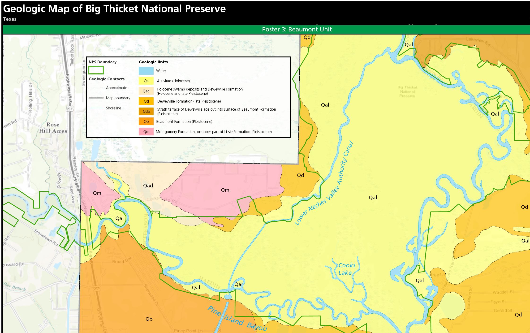 NPS Geodiversity Atlas—Big Thicket National Preserve, Texas (U.S