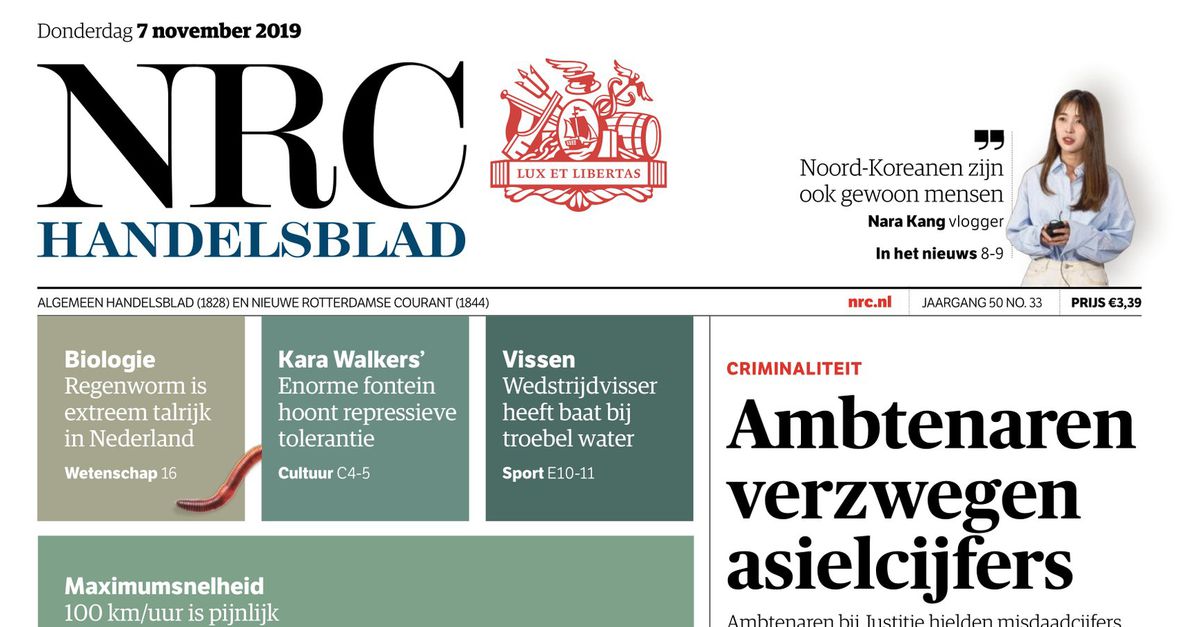 NRC Handelsblad van donderdag 7 november 2019 NRC
