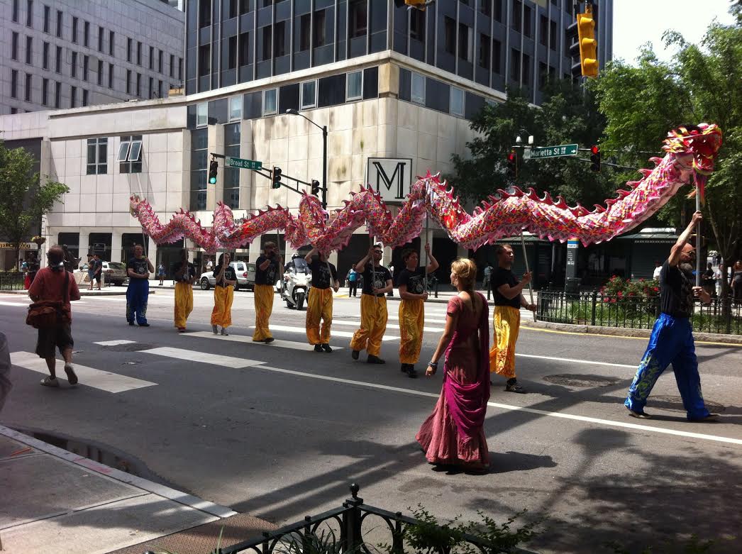 Spectators Enjoy ISKCON Festival of Chariots in Downtown Atlanta
