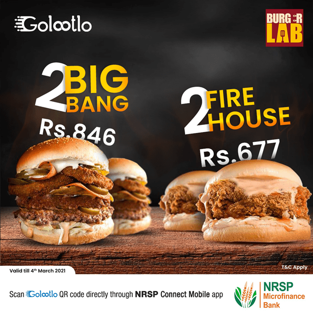 Discount Offer at Burger Lab NRSP Bank