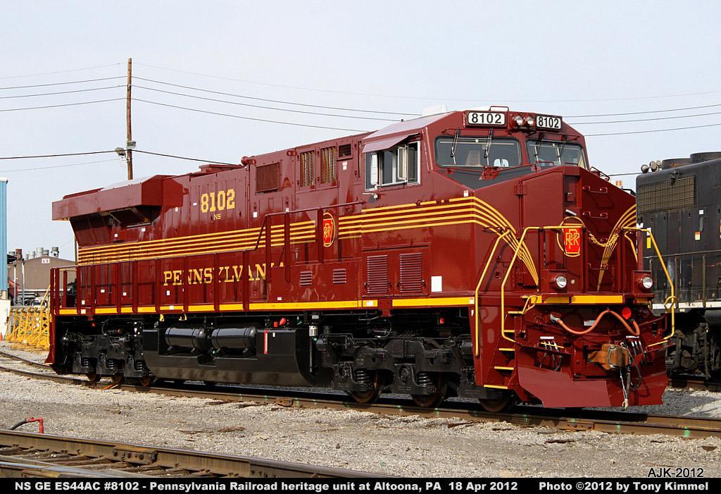 NS GE ES44AC 8102 Pennsylvania Railroad Heritage Unit Photo Page