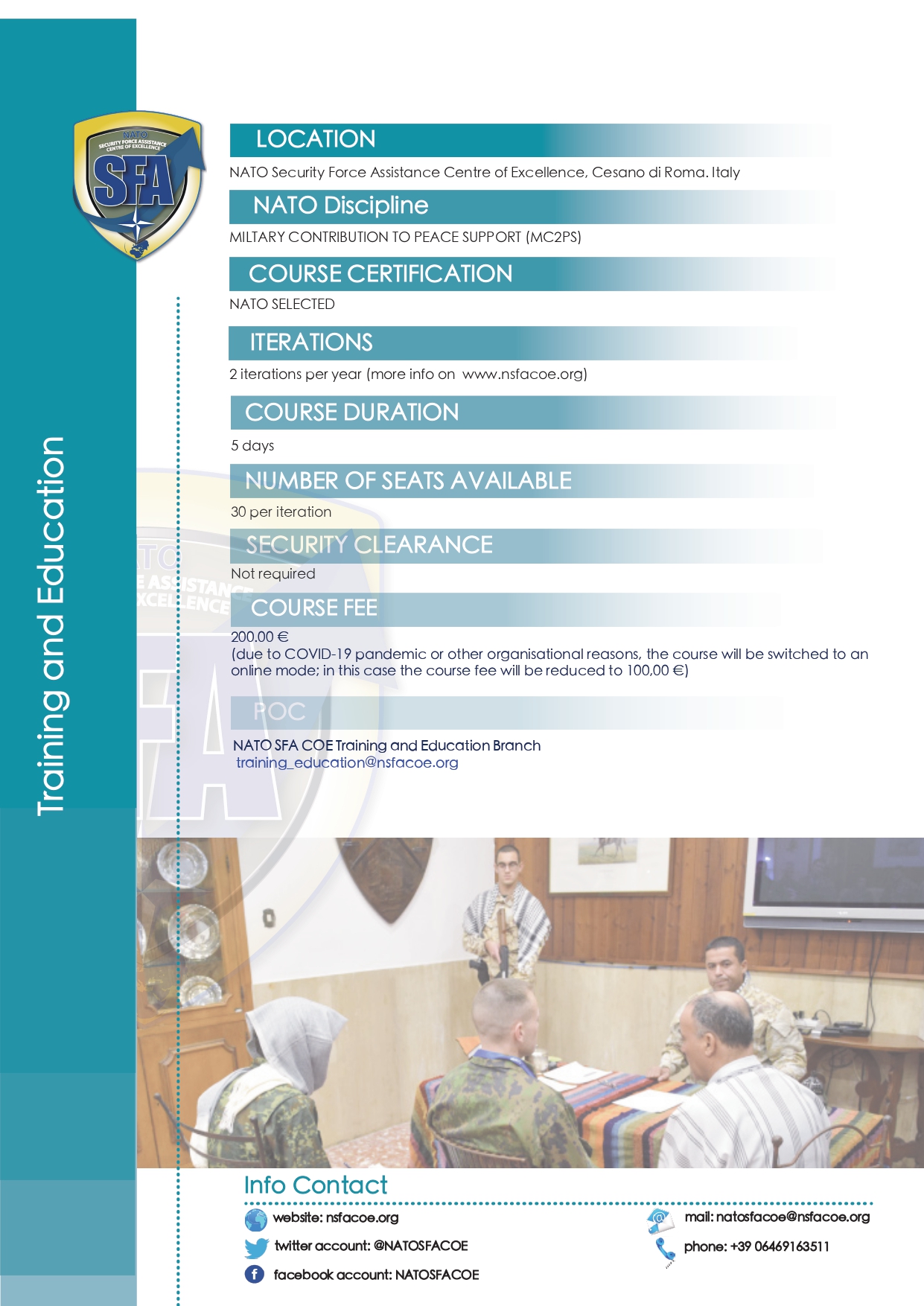 SFA Operators Course 20211 NATO SFA COE