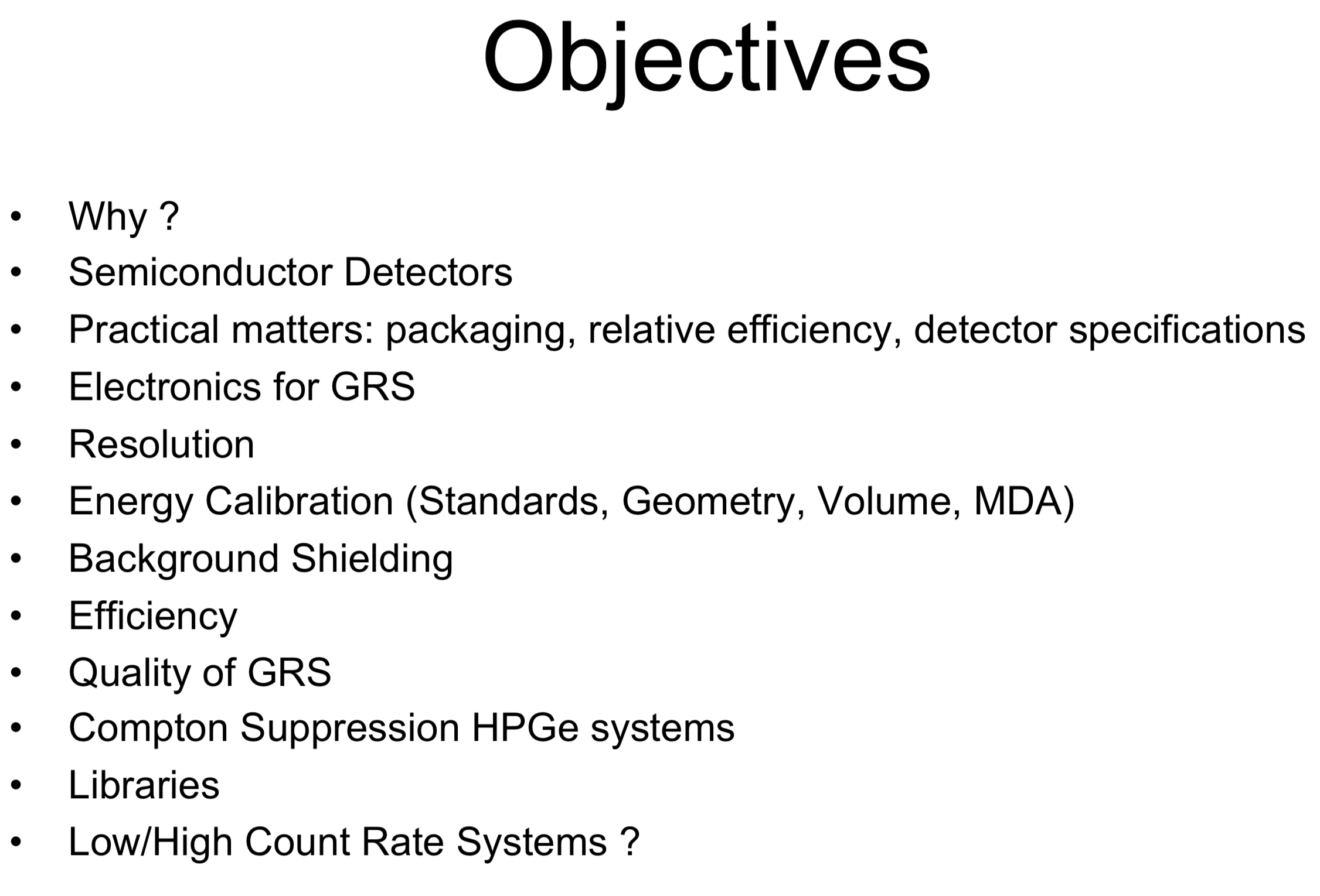 HPGe Gamma Ray Spectroscopy Education NPL