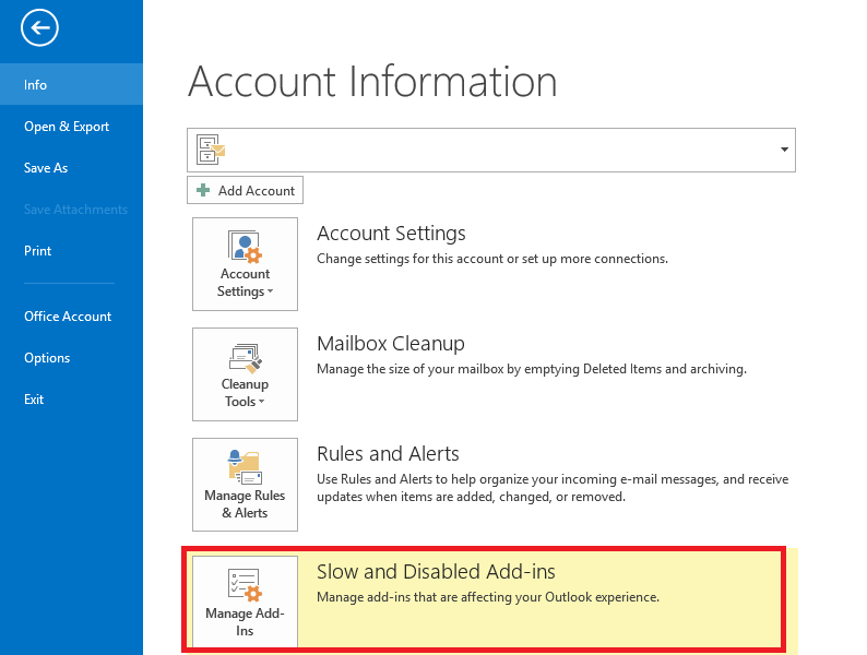 How to fix missing addins in Outlook 2016, 2013 or 2010?