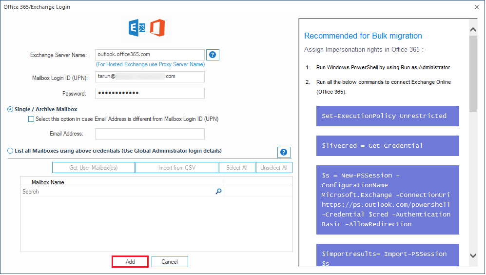 Migrate Exchange Archive Mailbox to Office 365