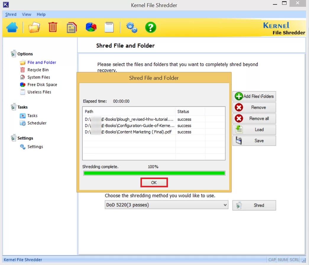 Differences between file deletion and file shredding