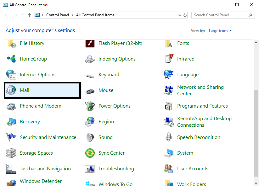 Manually add an account to Outlook