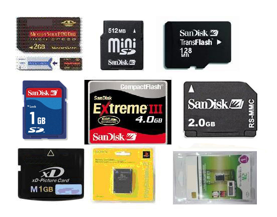 Memory cards types usages???