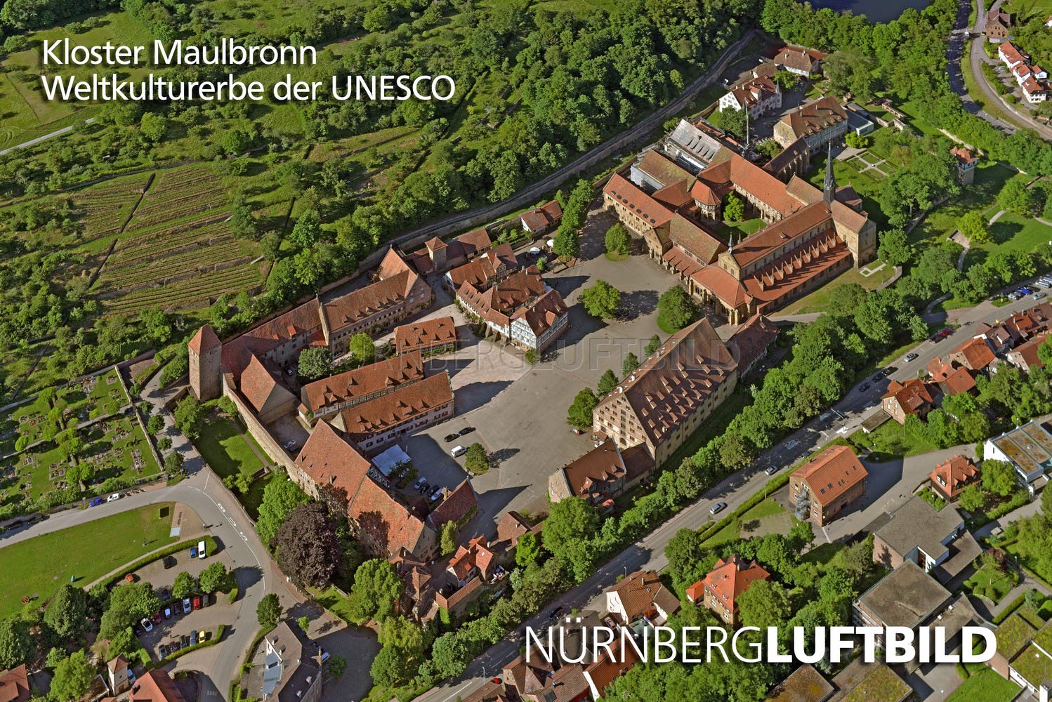 Kloster Maulbronn, UNESCOWeltkulturerbe, Luftbild