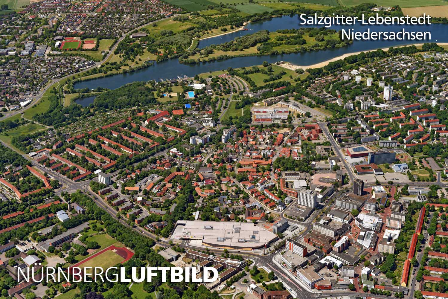 Salzgitter, Stadtteil Lebenstedt, Luftaufnahme