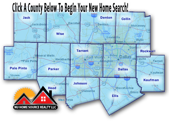 Dallas Fort Worth County Map Looking For A Real Estate In Dallas, Fort Worth Or The San Antonio Area? - Nuhomesource.com
