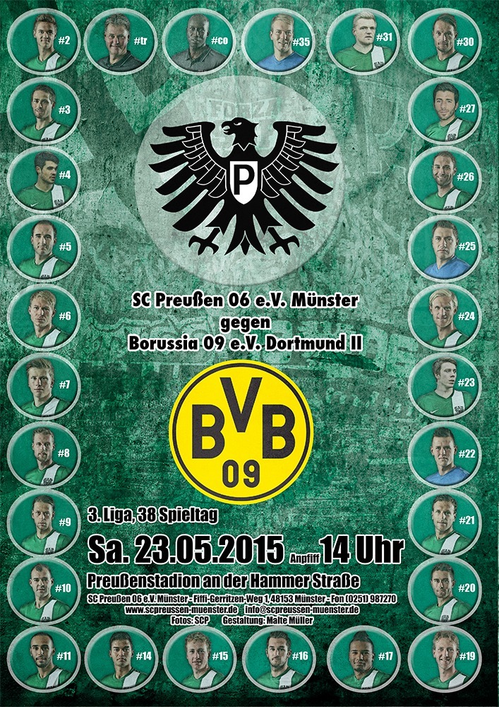 Heimspielplakate SC Preußen Münster Saison 2014/2015