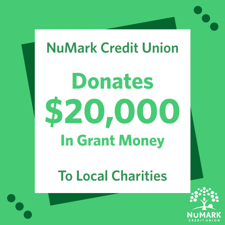 NuMark Credit Union Donates 20,000 in Grant Money to Local Charities