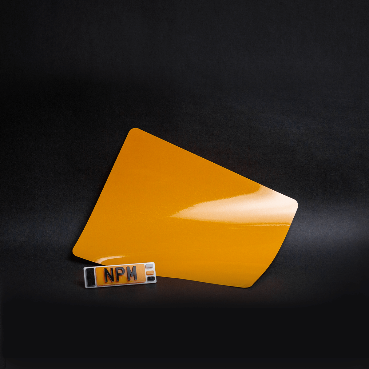 9" x 7" Motorcycle Reflective (Yellow) Number Plate Material