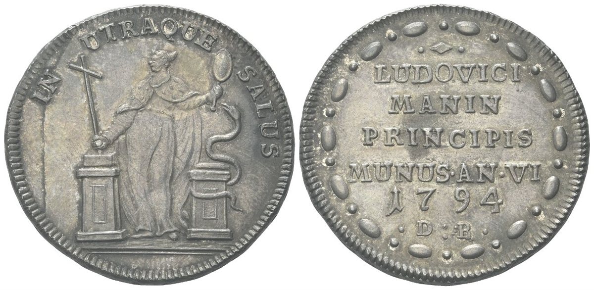 VENEZIA Ludovico Manin Doge CXX, 17891797. Osella di doppio peso