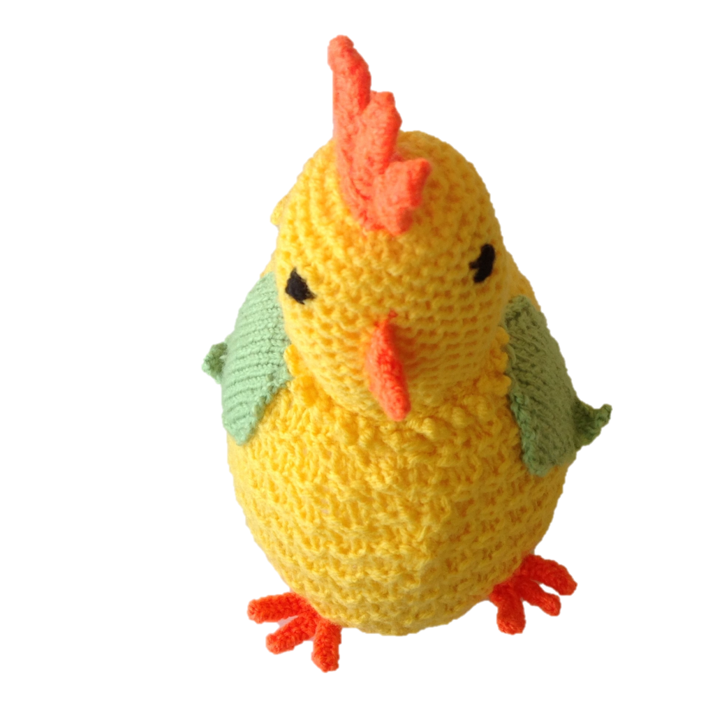 Knitting Pattern for a Doorstop Chicken