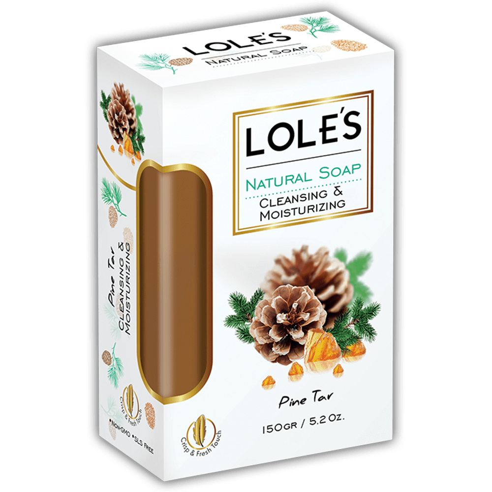 Pine Tar Soap Face Body Hair & Shampoo Bar Manage Eczema Psoriasis Rosacea Acne Vegan