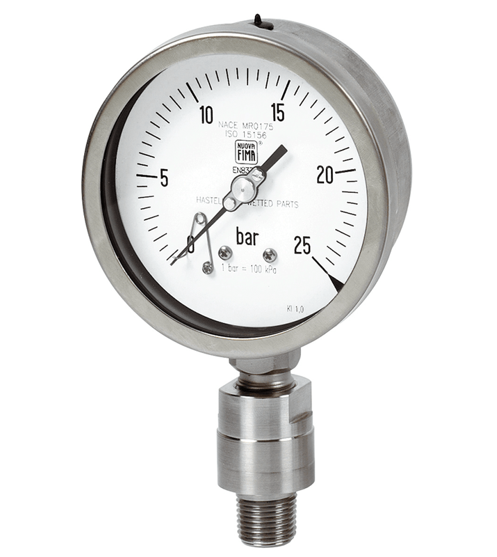 Bourdon tube pressure gauges NACE MR0175/ISO151563 version DS 4”, 6