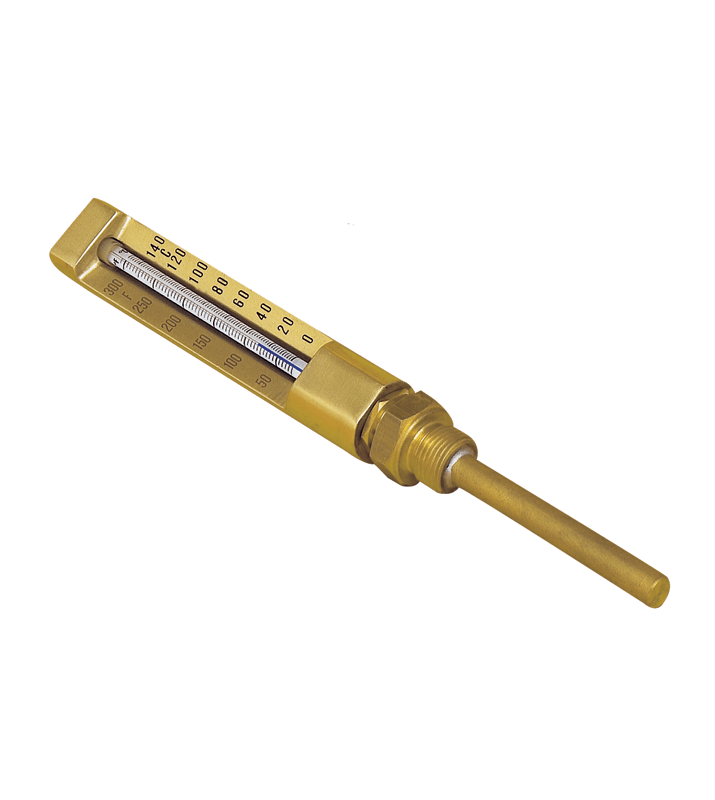 Industrial glass tube thermometer brass series Nuova Fima