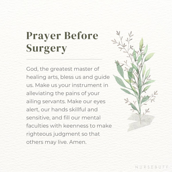 27 Inspiring and Powerful Prayers to Pray Before Surgery NurseBuff