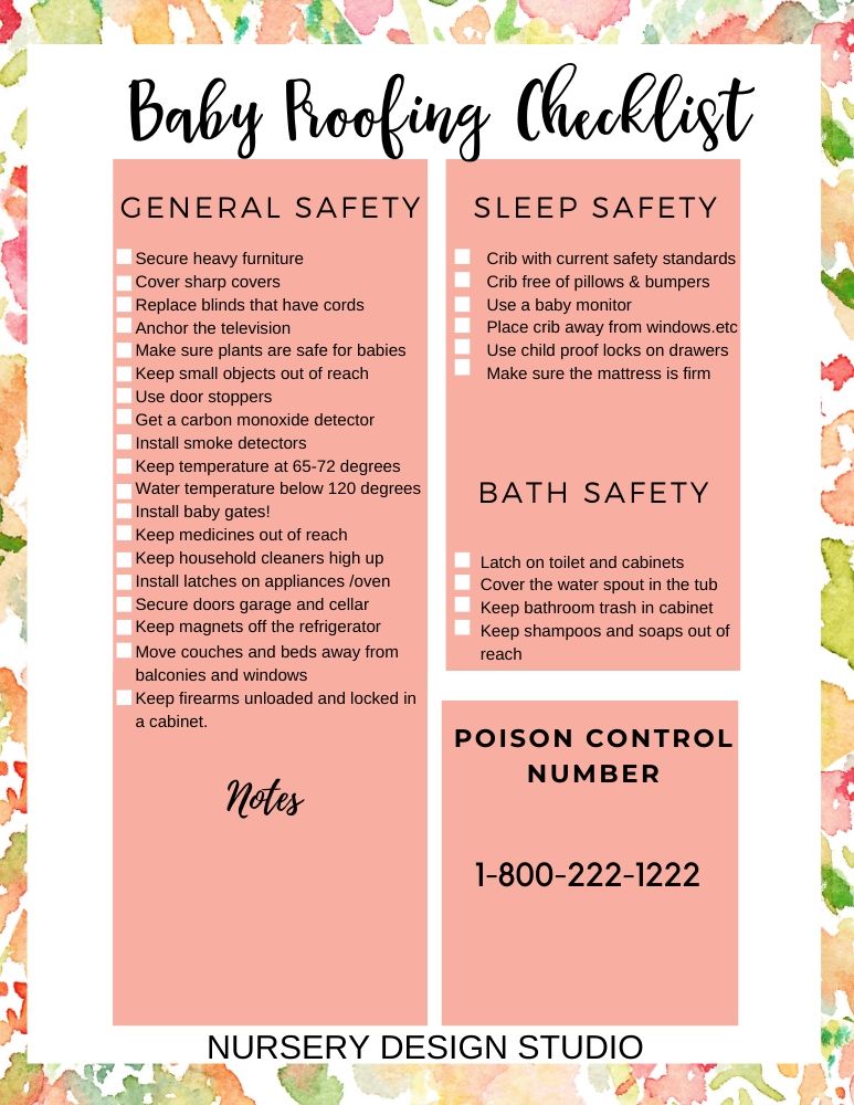 HOW TO BABY PROOF THE HOUSE + CHECKLIST Nursery Design Studio
