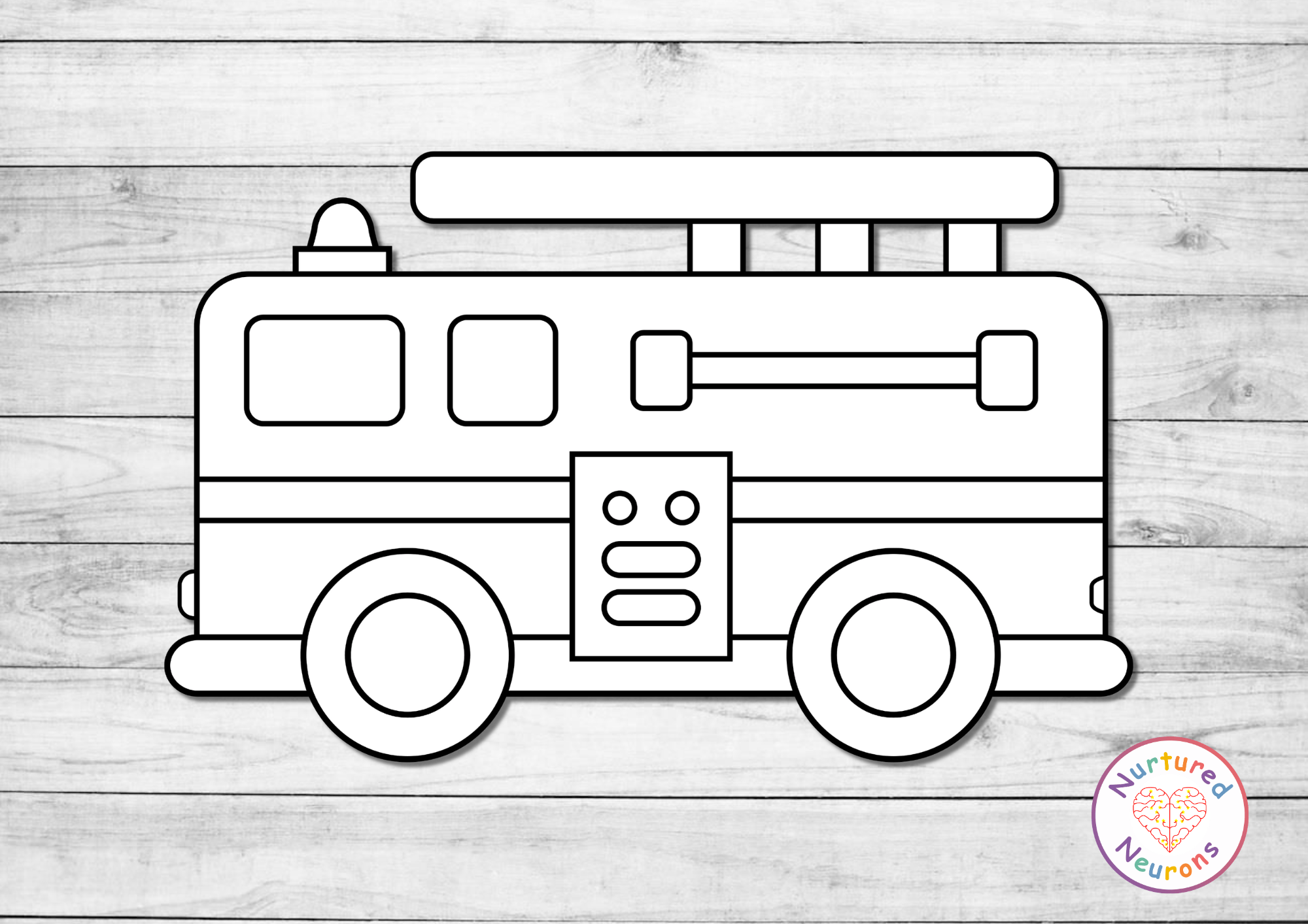 Build A Fire Truck Simple Community Helpers Craft (Printable