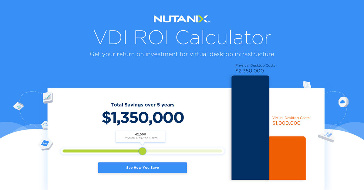 Nutanix Enterprise Cloud VDI ROI Calculator