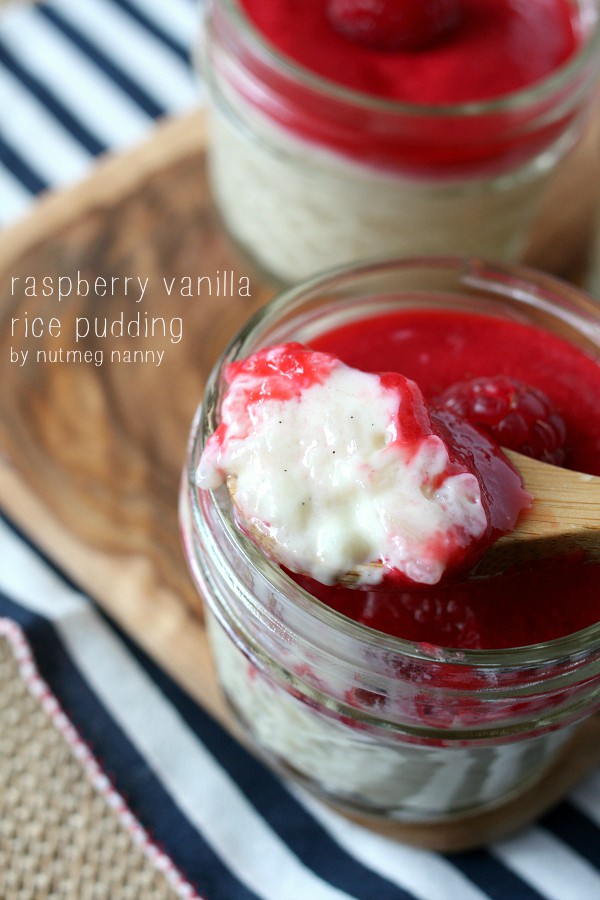 Raspberry Vanilla Rice Pudding Nutmeg Nanny
