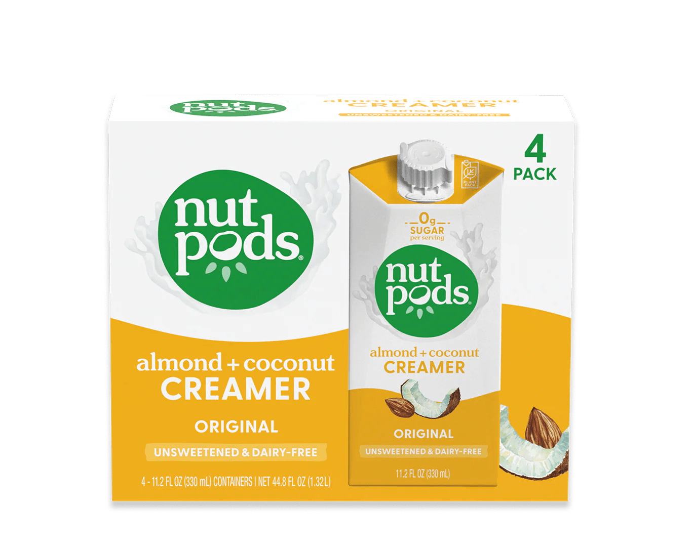 nutpods Original unsweetened dairy free coffee creamer Whole30 / Paleo / Keto / Vegan / Sugar