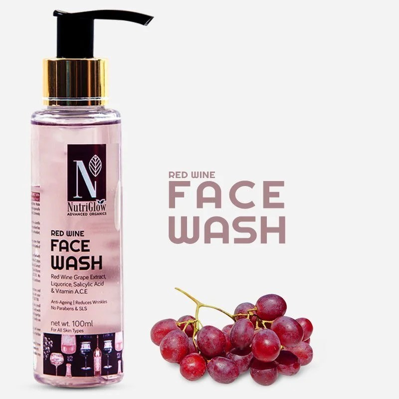 NutriGlow Advanced Organic Red Wine Face Wash Nutriglow Cosmetics