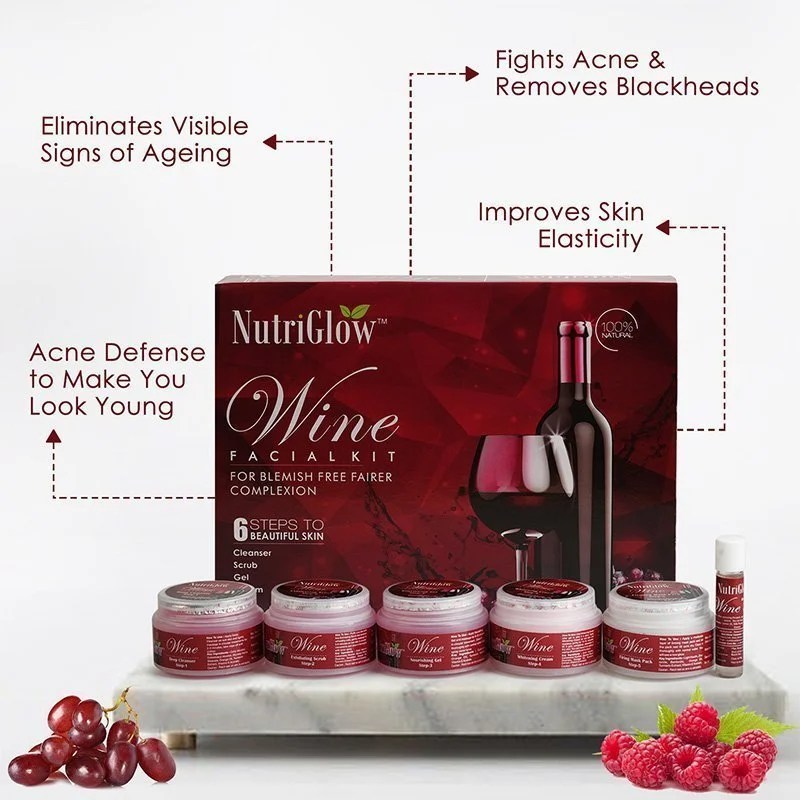 Buy Best Wine Facial Kit Online Nutriglow Cosmetics