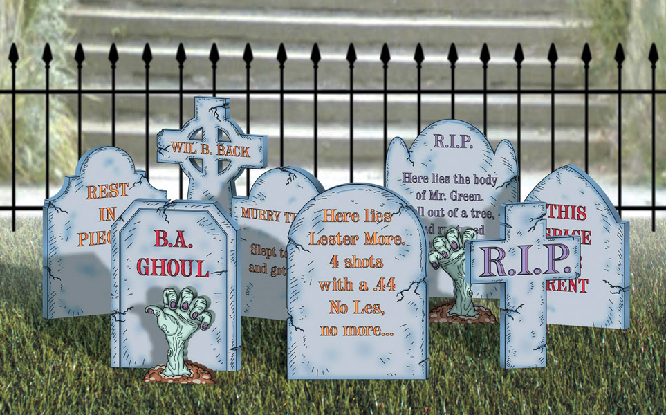 DIY halloween decorations gravestones that will bring your cemetery