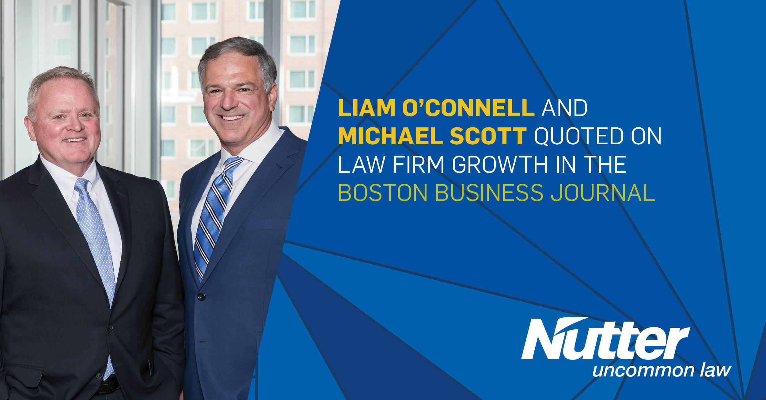 Liam O’Connell and Michael Scott Quoted on Law Firm Growth in the