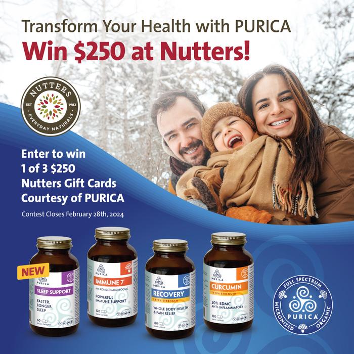 Win a 250 Nutters Gift Card with Purica Nutters Everyday Naturals