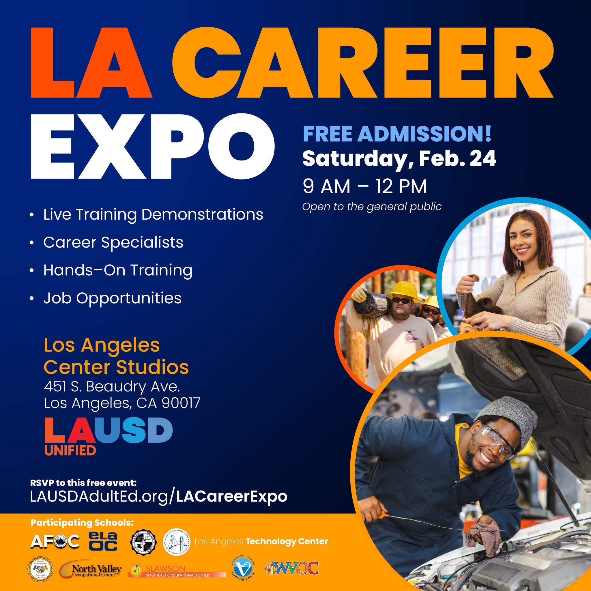 Job & Career Expo! Free Admission! Saturday, February 24 900 a.m. to