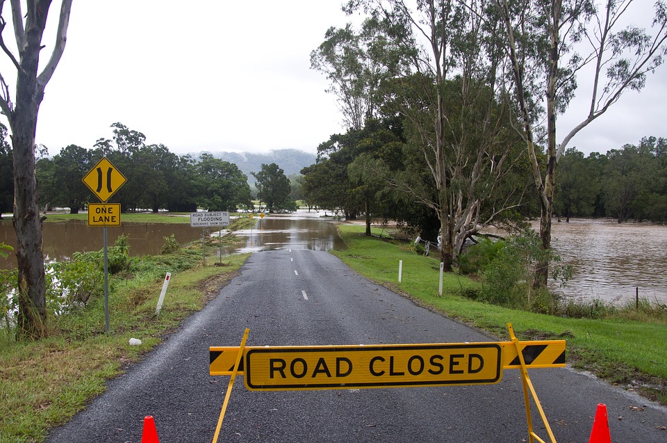 County road closures due to flooding