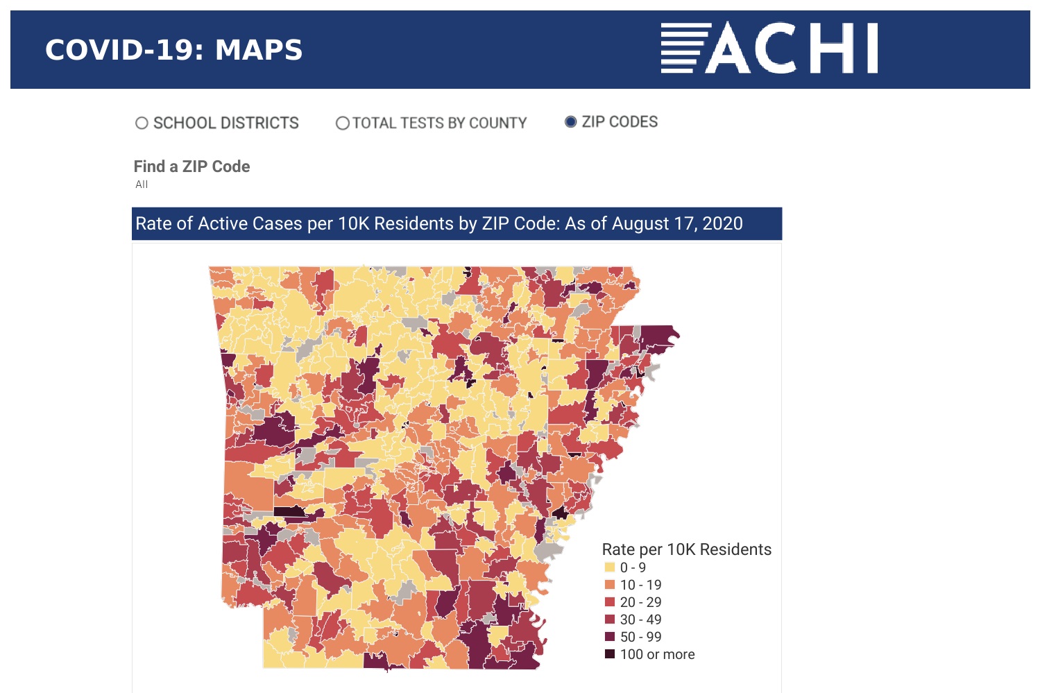 ACHI adds ZIP codelevel data to COVID19 dashboard KNWA FOX24