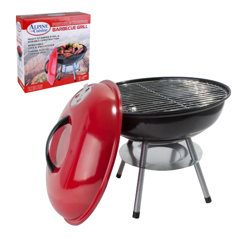 BBQ Grill Round 14x15in Red Color NWA Wholesaler