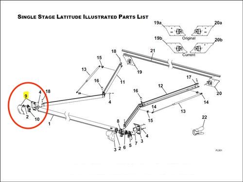 Carefree Latitude Awning Idler Cover WHITE - Northwest RV Supply