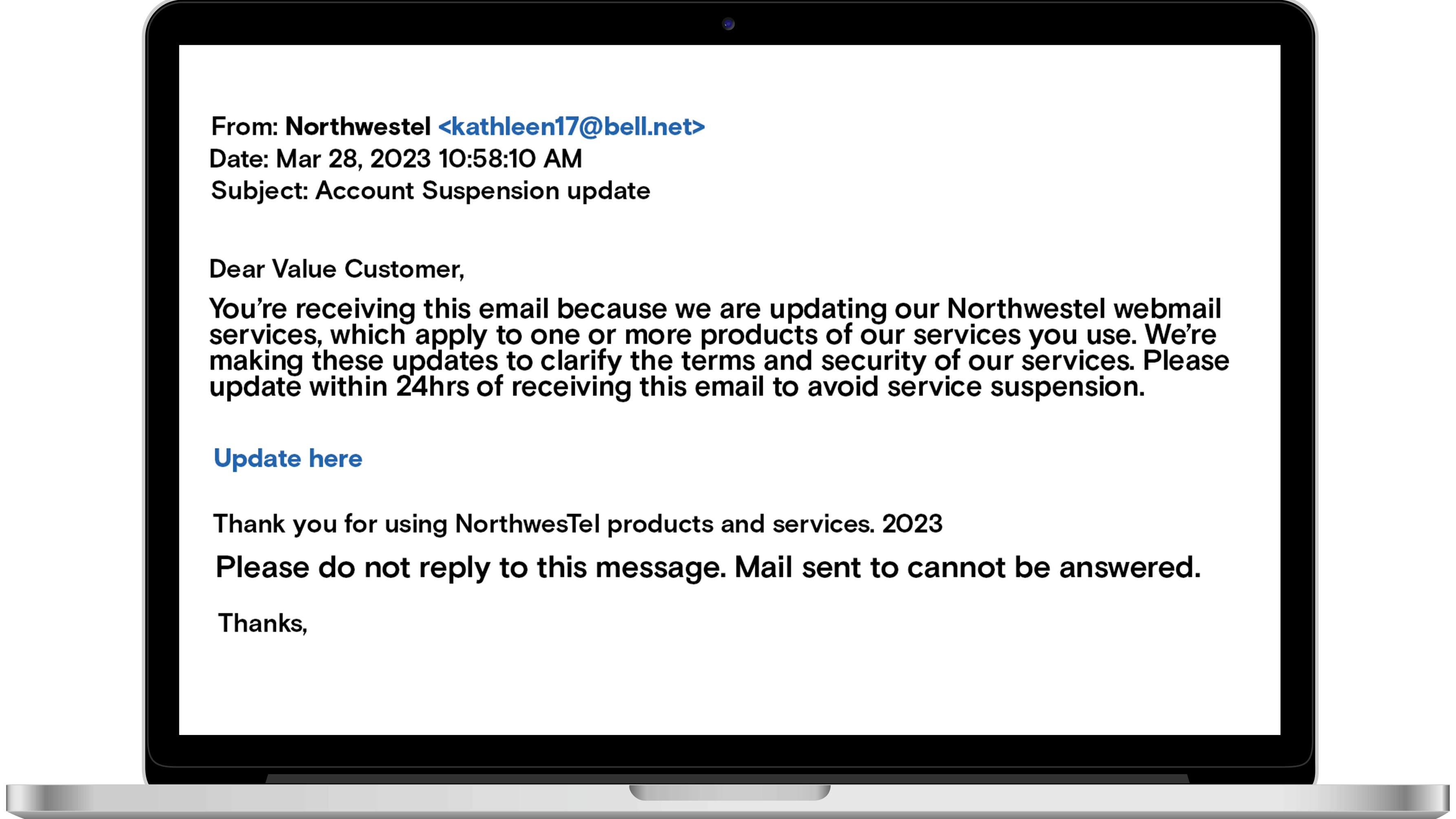 4 ways to spot phishing hooks & email scams Northwestel