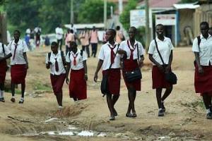 South Sudan school girls from unidentified location in the capital Juba (File photo)