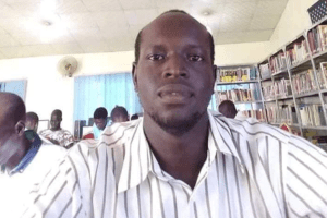 Babu Emmanuel Lokiri, 5th year medical student at university of juba and a family member who is relative to the mother of the deceased children(Source: supplied)