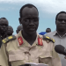 Maj.Gen. Nhial Tot Thoar who defected from Paul Malon's SSUF/A and declared his allegiance to SSPDF speaking to media from Bentiu(Photo credit: courtesy image)