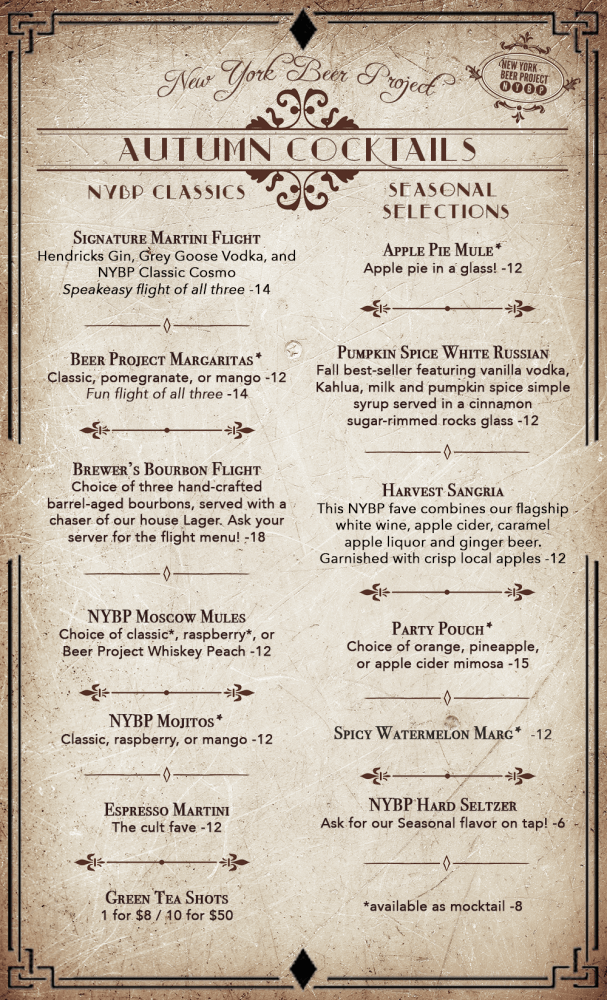 Craft Cocktails NY Beer Project