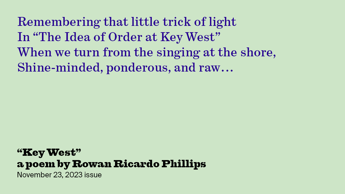 Key West Rowan Ricardo Phillips The New York Review of Books