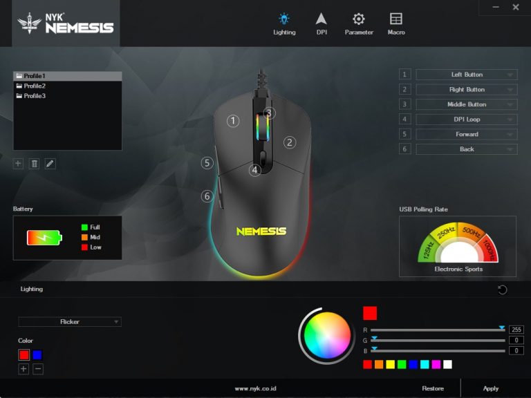 Onboard Memory Pada Mouse Gaming NYK Nemesis