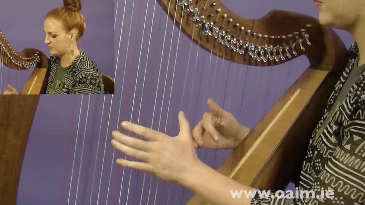 How to Play the Harp Celtic Harp with Irish Teacher OAIM