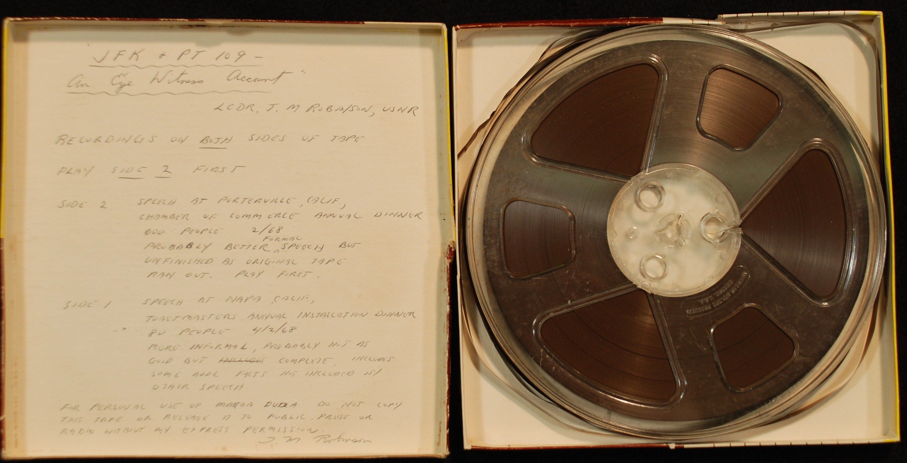 Lot Detail JFK Tapes