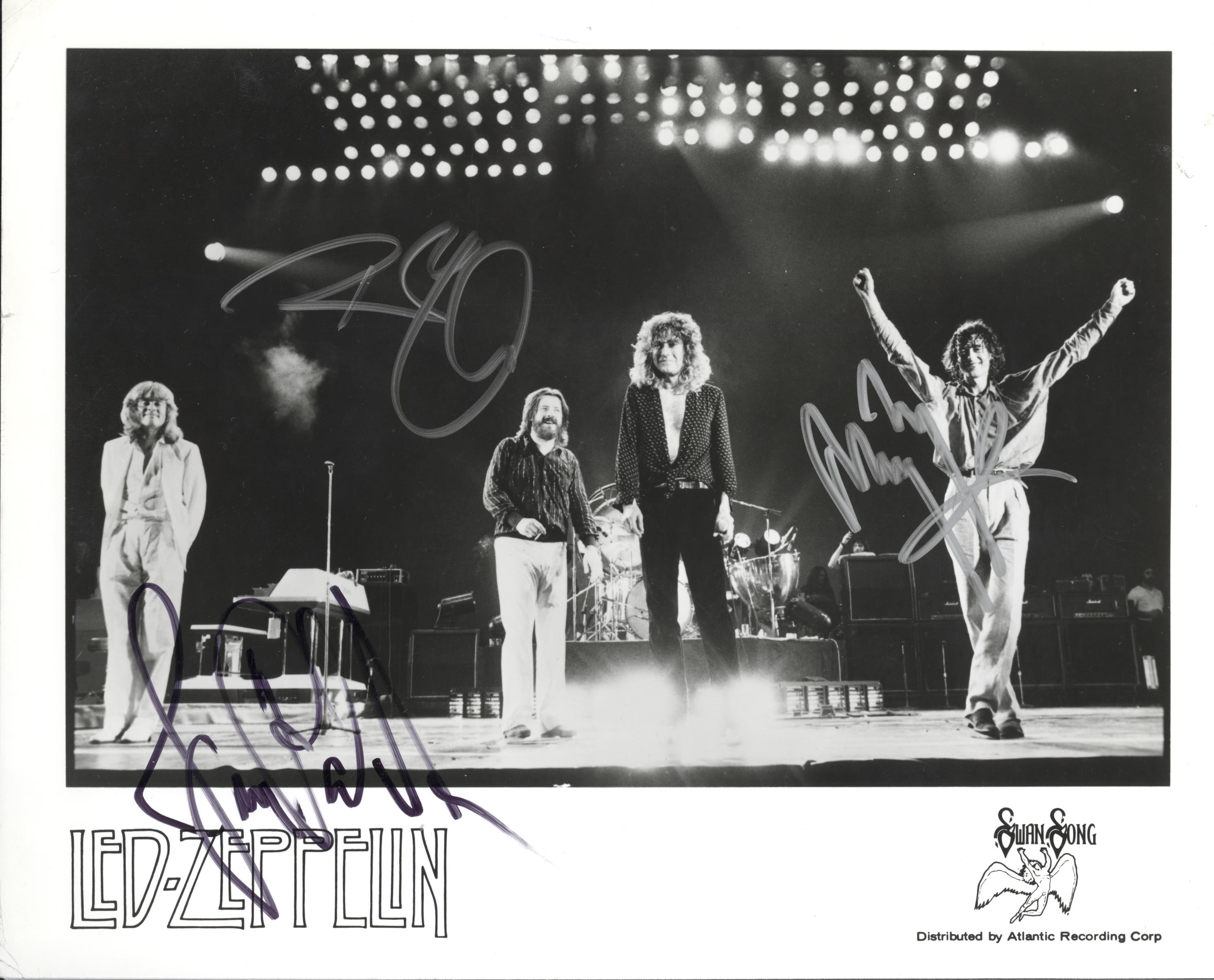 Lot Detail Led Zeppelin Signed Photos