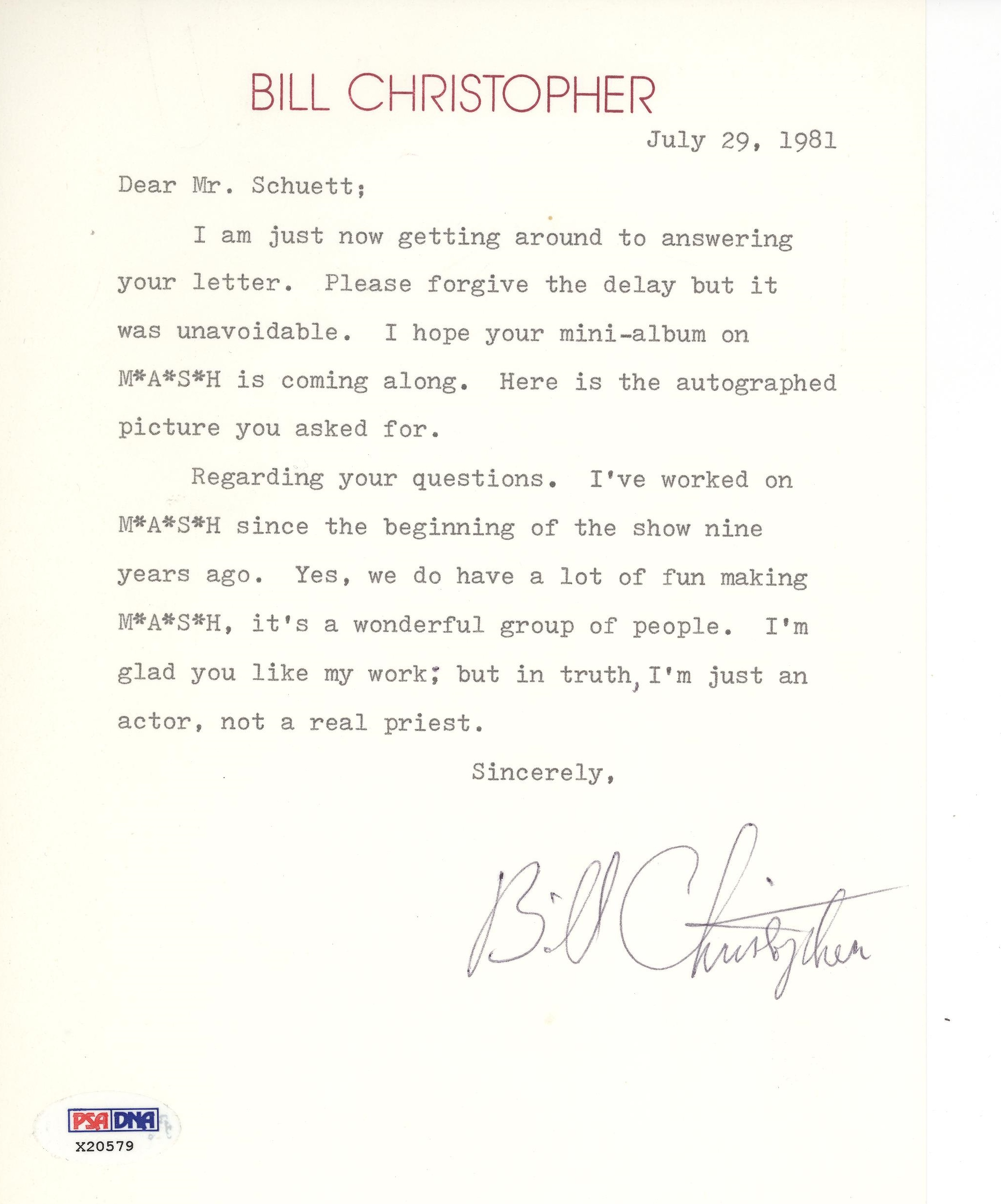 Lot Detail Famous Actors Letters